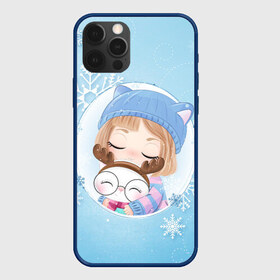 Чехол для iPhone 12 Pro Max с принтом Girl &cat в городе Новоалтайск, Силикон |  | Тематика изображения на принте: new year | арт | графика | дед мороз | зима | новый год | рождество | санта