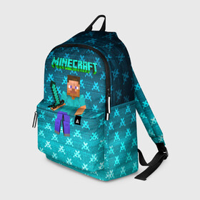 Рюкзак 3D с принтом Minecraft в городе Новоалтайск, 100% полиэстер | лямки с регулируемой длиной, сверху петелька, чтобы рюкзак можно было повесить на вешалку. Основное отделение закрывается на молнию, как и внешний карман. Внутри два дополнительных кармана, один из которых закрывается на молнию. По бокам два дополнительных кармашка | Тематика изображения на принте: minecraft | алекс | белый | блоки | ведьма | взрывчатка | визера | волк | гаст | добывать | дракон | зеленый куб | зомби | игра | крафт | крипер | кубики | лошадка | майн | майнкрафт | манкрафт | овечка | оцелот