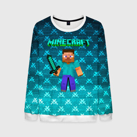 Мужской свитшот 3D с принтом Minecraft в городе Новоалтайск, 100% полиэстер с мягким внутренним слоем | круглый вырез горловины, мягкая резинка на манжетах и поясе, свободная посадка по фигуре | minecraft | алекс | белый | блоки | ведьма | взрывчатка | визера | волк | гаст | добывать | дракон | зеленый куб | зомби | игра | крафт | крипер | кубики | лошадка | майн | майнкрафт | манкрафт | овечка | оцелот