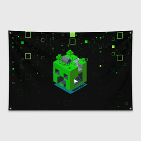 Флаг-баннер с принтом Minecraft в городе Новоалтайск, 100% полиэстер | размер 67 х 109 см, плотность ткани — 95 г/м2; по краям флага есть четыре люверса для крепления | minecraft | алекс | белый | блоки | ведьма | взрывчатка | визера | волк | гаст | добывать | дракон | зеленый куб | зомби | игра | крафт | крипер | кубики | лошадка | майн | майнкрафт | манкрафт | овечка | оцелот