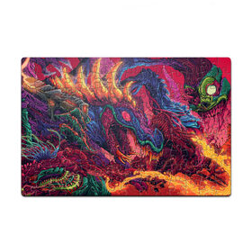 Пазл магнитный 126 элементов с принтом HYPER BEAST в городе Новоалтайск, полимерный материал с магнитным слоем | 126 деталей, размер изделия —  180*270 мм | Тематика изображения на принте: awp | counter strike | cs go | game | hyper beast | skin | swat | terrorist | warning | авп | автомат | винтовка | дракон | игры | компьютерная игра | контер страйк | контр страйк | кс го | монстр | оружие | скин | спецназ | хайпер бист
