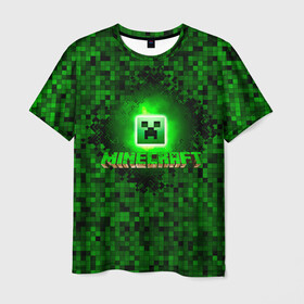 Мужская футболка 3D с принтом Minecraft в городе Новоалтайск, 100% полиэфир | прямой крой, круглый вырез горловины, длина до линии бедер | minecraft | алекс | белый | блоки | ведьма | взрывчатка | визера | волк | гаст | добывать | дракон | зеленый куб | зомби | игра | крафт | крипер | кубики | лошадка | майн | майнкрафт | манкрафт | овечка | оцелот