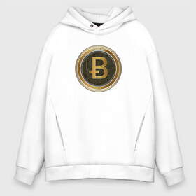 Мужское худи Oversize хлопок с принтом BITCOIN в городе Новоалтайск, френч-терри — 70% хлопок, 30% полиэстер. Мягкий теплый начес внутри —100% хлопок | боковые карманы, эластичные манжеты и нижняя кромка, капюшон на магнитной кнопке | bitcoin | btc | биткоин | валюта | деньги | криптовалюта