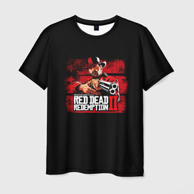 Мужская футболка 3D с принтом red dead redemption 2 в городе Новоалтайск, 100% полиэфир | прямой крой, круглый вырез горловины, длина до линии бедер | Тематика изображения на принте: action | red dead redemption 2 | rockstar games | вестерн | игра | ковбой | ружье | стрелялка | экшен