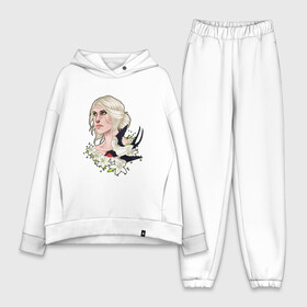 Женский костюм хлопок Oversize с принтом Цири в городе Новоалтайск,  |  | ciri | game | girl | the witcher | waifu | witcher | вайфу | ведьмак | девушка | игры | подарок | цири