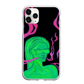 Чехол для iPhone 11 Pro Max матовый с принтом Neon style в городе Новоалтайск, Силикон |  | 2077 | girl | neon | purple | девушка | кислотный | неон | сyberpunk