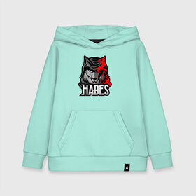 Детская толстовка хлопок с принтом HADES ESPORT в городе Новоалтайск, 100% хлопок | Круглый горловой вырез, эластичные манжеты, пояс, капюшен | team | аид | амброзия | аспекты | билд | боги | волк | дары | киберспорт | кровь | оружие | персонаж | танатос | титан