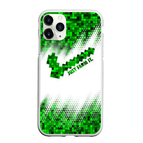 Чехол для iPhone 11 Pro Max матовый с принтом JUST FARM IT в городе Новоалтайск, Силикон |  | minecraft | алекс | белый | блоки | ведьма | взрывчатка | визера | волк | гаст | добывать | дракон | зеленый куб | зомби | игра | крафт | крипер | кубики | лошадка | майн | майнкрафт | манкрафт | овечка | оцелот