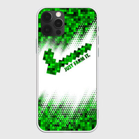 Чехол для iPhone 12 Pro Max с принтом JUST FARM IT в городе Новоалтайск, Силикон |  | Тематика изображения на принте: minecraft | алекс | белый | блоки | ведьма | взрывчатка | визера | волк | гаст | добывать | дракон | зеленый куб | зомби | игра | крафт | крипер | кубики | лошадка | майн | майнкрафт | манкрафт | овечка | оцелот