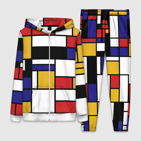 Женский костюм 3D с принтом Color blocking в городе Новоалтайск,  |  | geometry | retro | retro style | stripes | urban | vintage | абстракция | винтаж | геометрические | геометрия | городской | девяностые | искусство | клетка | колор блок | линии | мондриан | полосатый | полоска | полосы