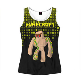 Женская майка 3D с принтом Minecraft в городе Новоалтайск, 100% полиэстер | круглая горловина, прямой силуэт, длина до линии бедра | minecraft | алекс | белый | блоки | ведьма | взрывчатка | визера | волк | гаст | добывать | дракон | зеленый куб | зомби | игра | крафт | крипер | кубики | лошадка | майн | майнкрафт | манкрафт | овечка | оцелот