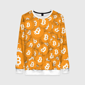 Женский свитшот 3D с принтом Я БИТКОИН I AM BITCOIN в городе Новоалтайск, 100% полиэстер с мягким внутренним слоем | круглый вырез горловины, мягкая резинка на манжетах и поясе, свободная посадка по фигуре | bitcoin | btc | биткоин | валюта | деньги | криптовалюта