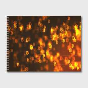 Альбом для рисования с принтом BITCOIN KRYPTONATE в городе Новоалтайск, 100% бумага
 | матовая бумага, плотность 200 мг. | Тематика изображения на принте: bitcoin | btc | биткоин | валюта | деньги | криптовалюта