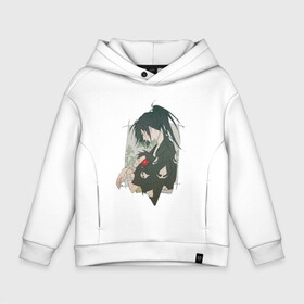 Детское худи Oversize хлопок с принтом kawaii girl в городе Новоалтайск, френч-терри — 70% хлопок, 30% полиэстер. Мягкий теплый начес внутри —100% хлопок | боковые карманы, эластичные манжеты и нижняя кромка, капюшон на магнитной кнопке | Тематика изображения на принте: anime | anime and manga | anime girl | dororo | hyakkimaru | kawaii | manga | tahomaru манга | waifu | аниме | аниме и манга | вайфу | девушка | дороро | друзья | кавай | любовь | хяккимару