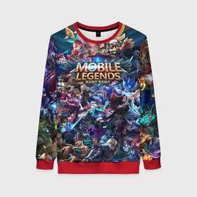 Женский свитшот 3D с принтом Mobile Legends (Z) в городе Новоалтайск, 100% полиэстер с мягким внутренним слоем | круглый вырез горловины, мягкая резинка на манжетах и поясе, свободная посадка по фигуре | 515 unite | bang bang | battle arena | moba | mobile legends | mobile legends bang bang | online battle arena