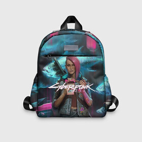 Детский рюкзак 3D с принтом CYBERPUNK 2077 (+спина) (Z) в городе Новоалтайск, 100% полиэстер | лямки с регулируемой длиной, сверху петелька, чтобы рюкзак можно было повесить на вешалку. Основное отделение закрывается на молнию, как и внешний карман. Внутри дополнительный карман. По бокам два дополнительных кармашка | cd project red | cyberpunk 2077 | keanu reeves | samurai | vi | ви | киану ривз | киберпанк 2077 | самураи