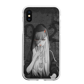 Чехол для iPhone XS Max матовый с принтом Zero Two в городе Новоалтайск, Силикон | Область печати: задняя сторона чехла, без боковых панелей | Тематика изображения на принте: darling | darling in the franxx | zero two | вайфу | зеро ту | код 002 | любимый во франксе | франкс