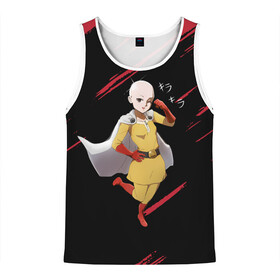 Мужская майка 3D с принтом One Punch Girl в городе Новоалтайск, 100% полиэстер | круглая горловина, приталенный силуэт, длина до линии бедра. Пройма и горловина окантованы тонкой бейкой | Тематика изображения на принте: anime | one punch girl | one punch man | аниме | анимэ | бэнг | ван панч мэн | ванпанчмен | генос | кинг | сайтама | соник | супер герой | торнадо | уан панч гирл | уан панч мен