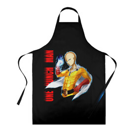 Фартук 3D с принтом Сайтама | One Punch Man в городе Новоалтайск, 100% полиэстер | общий размер — 65 х 85 см, ширина нагрудника — 26 см, горловина — 53 см, длина завязок — 54 см, общий обхват в поясе — 173 см. Принт на завязках и на горловине наносится с двух сторон, на основной части фартука — только с внешней стороны | anime | one punch man | аниме | анимэ | бэнг | ван панч мэн | ванпанчмен | генос | кинг | сайтама | соник | супер герой | торнадо | уан панч мен