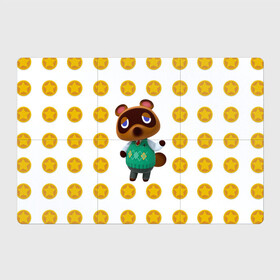 Магнитный плакат 3Х2 с принтом Animal crossing - Nook в городе Новоалтайск, Полимерный материал с магнитным слоем | 6 деталей размером 9*9 см | animal crossing | nook | детский | желтый | игра | компьютерный | кроссинг | монеты | нок | нук | персонаж | подарок | том нук | узор | энимал кросинг