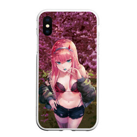Чехол для iPhone XS Max матовый с принтом Zero Two в городе Новоалтайск, Силикон | Область печати: задняя сторона чехла, без боковых панелей | Тематика изображения на принте: darling | darling in the franxx | zero two | вайфу | зеро ту | код 002 | любимый во франксе | франкс