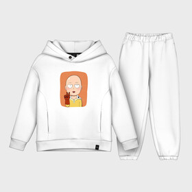 Детский костюм хлопок Oversize с принтом Сайтама | One Punch Man в городе Новоалтайск,  |  | anime | one punch man | аниме | анимэ | бэнг | ван панч мэн | ванпанчмен | генос | кинг | сайтама | соник | супер герой | торнадо | уан панч мен