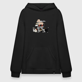 Худи SuperOversize хлопок с принтом One Punch Man в городе Новоалтайск, 70% хлопок, 30% полиэстер, мягкий начес внутри | карман-кенгуру, эластичная резинка на манжетах и по нижней кромке, двухслойный капюшон
 | anime | one punch man | аниме | анимэ | бэнг | ван панч мэн | ванпанчмен | генос | кинг | сайтама | соник | супер герой | торнадо | уан панч мен