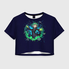 Женская футболка Crop-top 3D Торнадо One Punch Man: в городе Новоалтайск, 100% полиэстер | круглая горловина, длина футболки до линии талии, рукава с отворотами | anime | one punch man | аниме | анимэ | бэнг | ван панч мэн | ванпанчмен | генос | кинг | сайтама | соник | супер герой | торнадо | уан панч мен