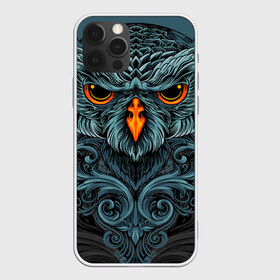 Чехол для iPhone 12 Pro Max с принтом Ornament Owl в городе Новоалтайск, Силикон |  | Тематика изображения на принте: арт | глаза | животные | обложка | орнамент | перья | птица | рисунок | рок | сова | татуировки