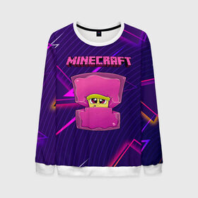 Мужской свитшот 3D с принтом Minecraft в городе Новоалтайск, 100% полиэстер с мягким внутренним слоем | круглый вырез горловины, мягкая резинка на манжетах и поясе, свободная посадка по фигуре | minecraft | алекс | белый | блоки | ведьма | взрывчатка | визера | волк | гаст | добывать | дракон | зеленый куб | зомби | игра | крафт | крипер | кубики | лошадка | майн | майнкрафт | манкрафт | овечка | оцелот