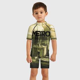 Детский купальный костюм 3D с принтом Metro Exodus в городе Новоалтайск, Полиэстер 85%, Спандекс 15% | застежка на молнии на спине | 2033 | exodus | metro | metro 2033 | metro exodus | stalker | апокалипсис | диггер | дигеры | метро | разрушка | эпидемия