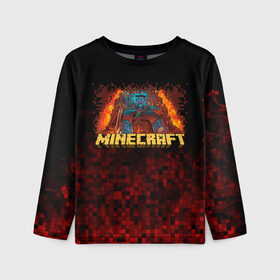 Детский лонгслив 3D с принтом Minecraft в городе Новоалтайск, 100% полиэстер | длинные рукава, круглый вырез горловины, полуприлегающий силуэт
 | minecraft | алекс | белый | блоки | ведьма | взрывчатка | визера | волк | гаст | добывать | дракон | зеленый куб | зомби | игра | крафт | крипер | кубики | лошадка | майн | майнкрафт | манкрафт | овечка | оцелот