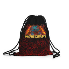 Рюкзак-мешок 3D с принтом Minecraft в городе Новоалтайск, 100% полиэстер | плотность ткани — 200 г/м2, размер — 35 х 45 см; лямки — толстые шнурки, застежка на шнуровке, без карманов и подкладки | minecraft | алекс | белый | блоки | ведьма | взрывчатка | визера | волк | гаст | добывать | дракон | зеленый куб | зомби | игра | крафт | крипер | кубики | лошадка | майн | майнкрафт | манкрафт | овечка | оцелот