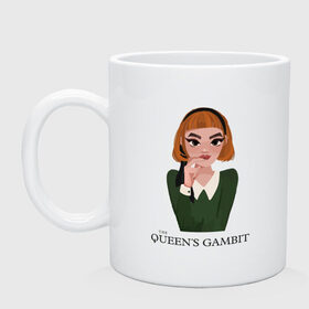 Кружка с принтом Queens Gambit Ход Королевы в городе Новоалтайск, керамика | объем — 330 мл, диаметр — 80 мм. Принт наносится на бока кружки, можно сделать два разных изображения | the queens gambit | бэт хармон | королева | милая девушка | рыжая | рыжая девушка | сериал | сериал про шахматы | ход королевы | шахматы | элизабет хармон