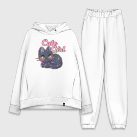 Женский костюм хлопок Oversize с принтом Cute Girl в городе Новоалтайск,  |  | 1 годик | love | дети | детские | любовь | малыш | малыши | ребенок