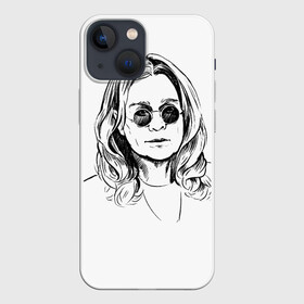 Чехол для iPhone 13 mini с принтом Оззи Осборн в городе Новоалтайск,  |  | black sabbath | ozzy | ozzy osbourne | блек саббат | блэк саббат | маркер | оззи осборн | портрет | рок | скетч | чб