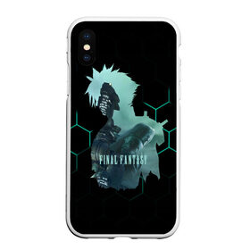 Чехол для iPhone XS Max матовый с принтом Final Fantasy VII Remake в городе Новоалтайск, Силикон | Область печати: задняя сторона чехла, без боковых панелей | final fantasy | final fantasy vii remake | герой | игра | компьютерная | подарок | ремейк | силуэт | синяя | узор | файнл фэнтези