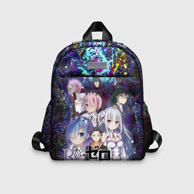 Детский рюкзак 3D с принтом Re:Zero. Жизнь с нуля. в городе Новоалтайск, 100% полиэстер | лямки с регулируемой длиной, сверху петелька, чтобы рюкзак можно было повесить на вешалку. Основное отделение закрывается на молнию, как и внешний карман. Внутри дополнительный карман. По бокам два дополнительных кармашка | re: zero kara hajimeru isekai seikatsu | в альтернативном мире | жизнь с нуля | жизнь с нуля в альтернативном мире | таппэй нагацуки