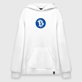 Худи SuperOversize хлопок с принтом Bitcoin в городе Новоалтайск, 70% хлопок, 30% полиэстер, мягкий начес внутри | карман-кенгуру, эластичная резинка на манжетах и по нижней кромке, двухслойный капюшон
 | bitcoin | btc | биткоин | валюта | деньги | криптовалюта