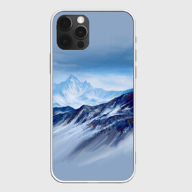 Чехол для iPhone 12 Pro Max с принтом Серо-голубые горы в городе Новоалтайск, Силикон |  | Тематика изображения на принте: арт | горы | живопись | кистью | краски | пейзаж | рисунок | серый
