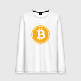 Мужской лонгслив хлопок с принтом Bitcoin / Биткоин в городе Новоалтайск, 100% хлопок |  | bitcoin | btc | биткоин | валюта | деньги | криптовалюта