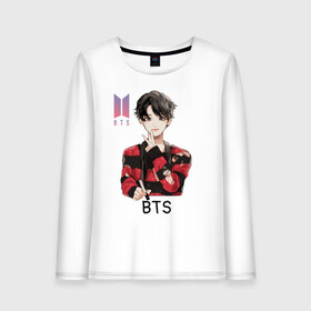 Женский лонгслив хлопок с принтом BTS art в городе Новоалтайск, 100% хлопок |  | bts | k pop | kpop | rm | аниме | бтс | ви | джей хоуп | джонгук | кпоп | сюга | чимин | чин | япония