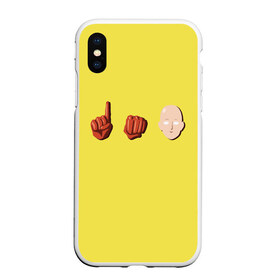 Чехол для iPhone XS Max матовый с принтом Сайтама One Punch Man в городе Новоалтайск, Силикон | Область печати: задняя сторона чехла, без боковых панелей | Тематика изображения на принте: anime | one punch man | аниме | анимэ | бэнг | ван панч мэн | ванпанчмен | генос | кинг | сайтама | соник | супер герой | торнадо | уан панч мен