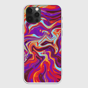 Чехол для iPhone 12 Pro Max с принтом colorful waves в городе Новоалтайск, Силикон |  | Тематика изображения на принте: abstract | colors | paint | pattern | violet | waves | абстракция | волны | краска | цветной