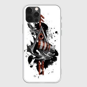 Чехол для iPhone 12 Pro Max с принтом Assassins Creed Valhalla Тату в городе Новоалтайск, Силикон |  | ассасинс крид | викинги | графика | драккар | корабль | орел | руны | тату