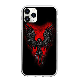 Чехол для iPhone 11 Pro Max матовый с принтом Voron в городе Новоалтайск, Силикон |  | Тематика изображения на принте: ворон | крылья | перья | птица | сердце | тьма