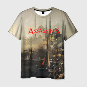 Мужская футболка 3D с принтом Assassin’s Creed в городе Новоалтайск, 100% полиэфир | прямой крой, круглый вырез горловины, длина до линии бедер | black flag | brotherhood | chronicles | creed | game | origins | revelations | rogue | syndicate | unity | valhalla | альтаир | ассасин | игры | кинжал | пираты