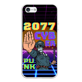 Чехол для iPhone 5/5S матовый с принтом Retro Cyberpunk в городе Новоалтайск, Силикон | Область печати: задняя сторона чехла, без боковых панелей | 2077 | 3d | cyber punk | cyberpunk | retro | кибер панк | киберпанк | полная запечатка | ретро | робот