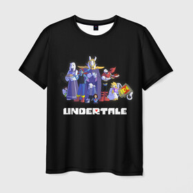 Мужская футболка 3D с принтом Undertale в городе Новоалтайск, 100% полиэфир | прямой крой, круглый вырез горловины, длина до линии бедер | game | games | undertale | андертеил | андертэйл | игра | игры | приключения | скелет