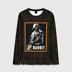 Мужской лонгслив 3D с принтом Bandit в городе Новоалтайск, 100% полиэстер | длинные рукава, круглый вырез горловины, полуприлегающий силуэт | bandit | r6s | rainbow six siege | бандит | оперативник | персонаж